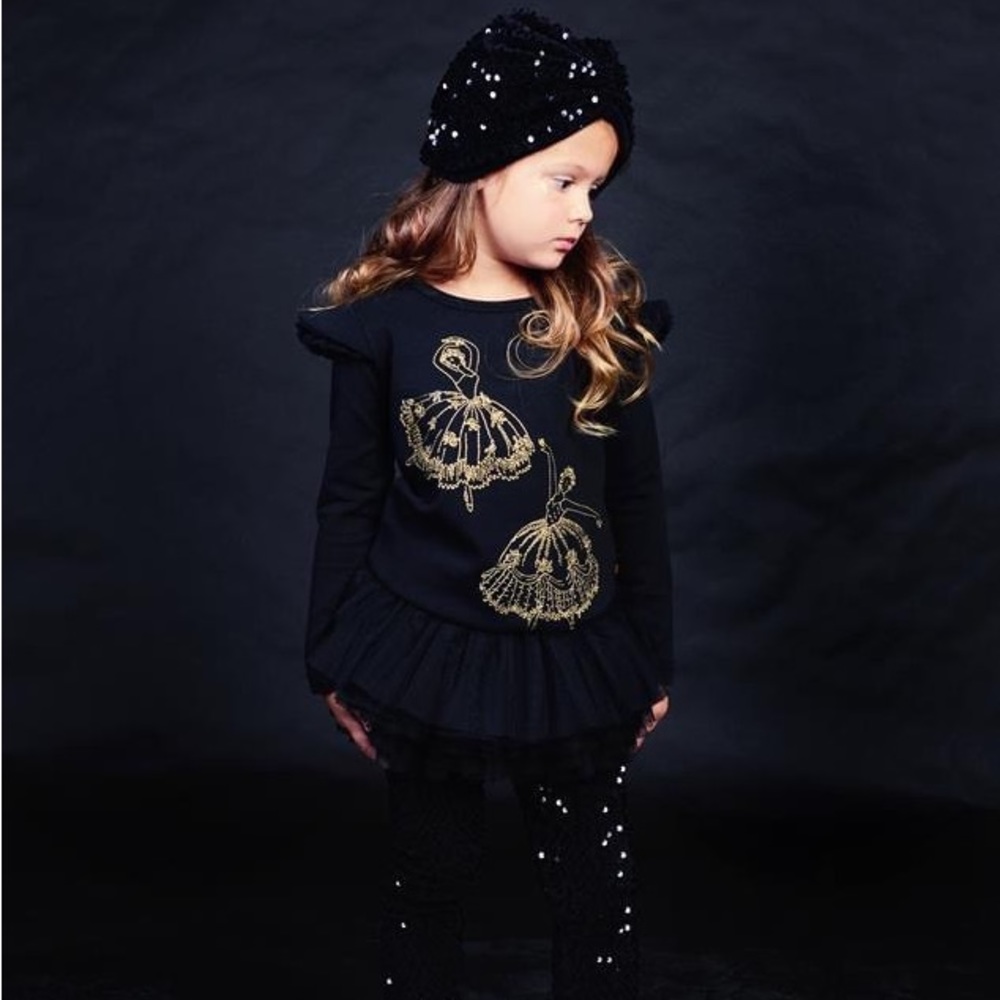 Rock your Kid embroidered dancer long sleeve tee